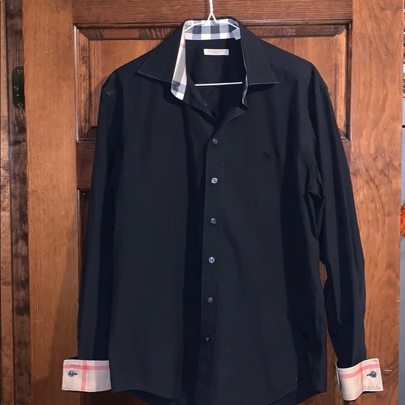 burberry black dress shirt Classic Black Shirt - Burberry - Men main image 1